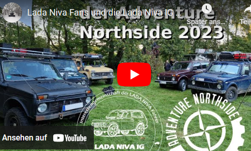 Lada Niva Fans und die Lada Niva IG auf der Adventure Northside Offroadmesse 2023.