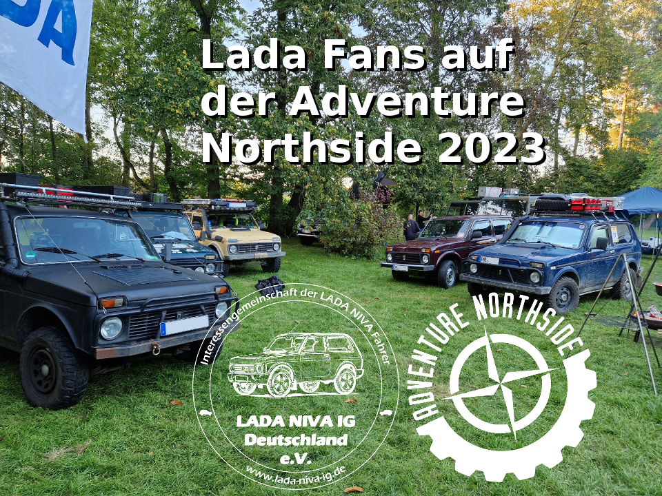 Lada Niva Fans und die Lada Niva IG auf der Adventure Northside 2023