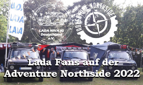 Lada Niva Fans und die Lada Niva IG auf der Adventure Northside 2022